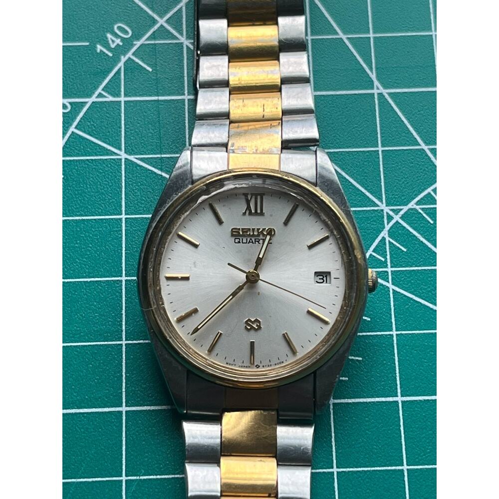 Seiko SQ Gold/Silver Men's Watch RUNNING!